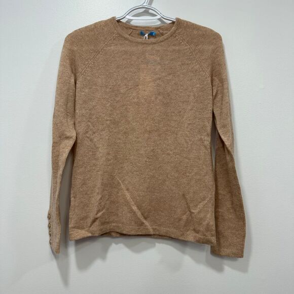 J. McLaughlin Sweaters - J Mclaughlin Womens Jamey Pullover Sweater Cashmere Tan Knit Long Sleeve Crew XS